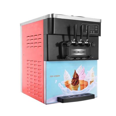 China New Cornetto Factory Desktop Soft Snacks Ice Cream 3 Hand Italian Milk Make Ice Cream Mak Machine Maker For Small Business for sale