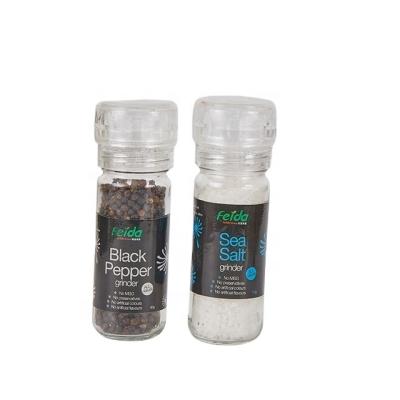 China Sea Salt And Black Pepper 100% Natural Home Seasoning BBQ Seasoning 110 Ml Grinder for sale