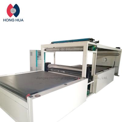 China 2100mm or Customized Honghua 5 Rolls Silicone EVA Powder Fabric Cloth Double Belt Solventless Laminating Machine for sale