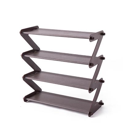 China American style single shoe rack set non-woven fabric household student dormitory shoe z-type bracket for sale