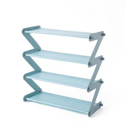 China New American style single shoe rack set non-woven fabric household student dormitory shoe z-type bracket for sale