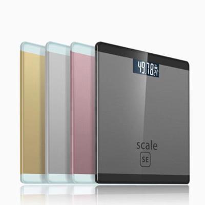 China Bathroom Scales Manufacturer Health Scale Mini Scale Human Body Household Scale Glass Yellow for sale