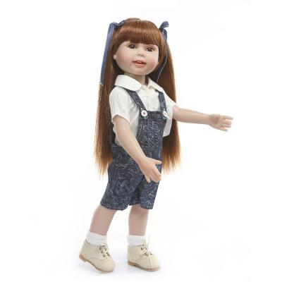 China Changeable Dressing 18 Inch Full Lifelike American Lifelike Dolls Baby Girl Dolls Vinyl Kids Play Dolls for sale