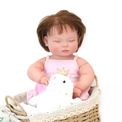 China Bebe Doll 46 Cm Reborn 3 Months Hand-Detailed Painting Real Skin Tone Hand Rooted Girl Doll 3 Months Changeable Quality Baby Clothes for sale