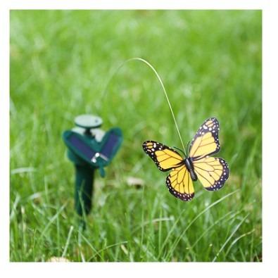 China Outdoor Solar Dancing Fly Vibration Butterfly Decoration Floating Bird for Garden Decor Stake Flying Floating Solar Powered Products for sale