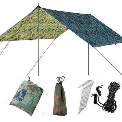 China Extended type rainfly outdoor tarp tent hammock camping ultralight waterproof fly leaf tree canopy for sale