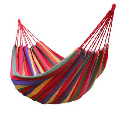 China Portable Traditional Single Cotton Canvas Raising Single Hammock Tree Parachute Hammock for sale