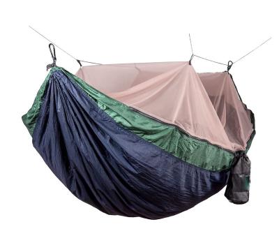 China Straight Tether Type Good Quality and Price of Insect Prevention Hammock Mosquito Repellent 70D Portable Nylon Camping Hammock for sale