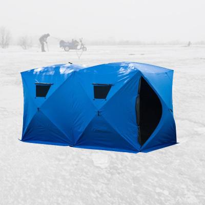 China Straight Tying Type OEM Outdoor Shelter Cube Camping Carp Winter Eskimo Ice Fishing Tent for sale