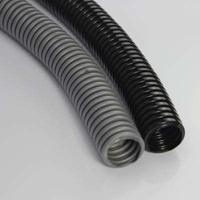 China PVC/PP/PA/PE Corrugation Flexible Yarn Loom Corrugated Slotted Plastic Tube for sale