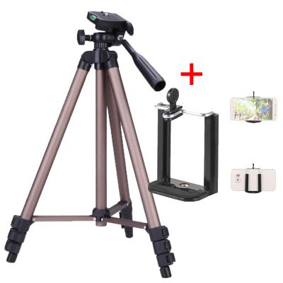 China Video Camera Protable Camera Tripod Stand with Rocker Arm for Canon Nikon Sony DSLR Camera Camcorder Tripod Mount 2.5kg Load for Phone for sale