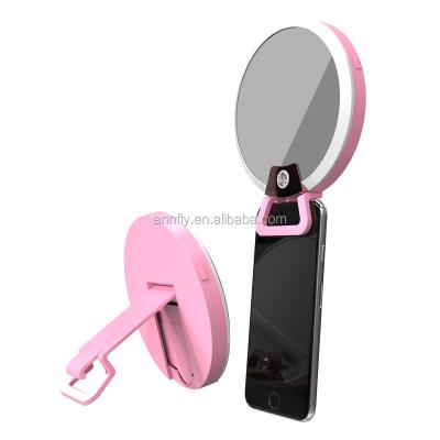 China Newest RK16 Mirror Light Fill Mirror Hot Selfie Lens Instant Light Natural Cosmetic Fill Light Mini Selfie For Phone Universal Color Makeup for sale