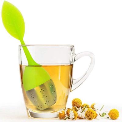 China Factory Wholesale High Quality Stocked Silicon Tea Infuser With Stainless Steel BallHot Sale Products Tea Strainer for sale