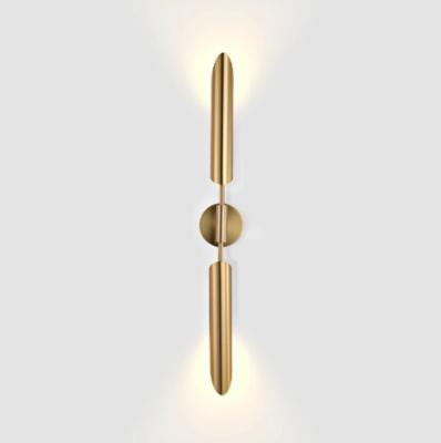 China Modern creative personality wall scone background wall lamp living room bedroom aisle metal Nordic postmodern bedside lamp for sale