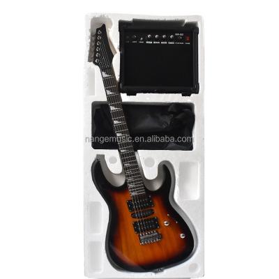 China Environmental Materials ZLG 6 String Sunburst Color Guitar Set Manufacturer Supply Electric Guitar Set For Beginner for sale