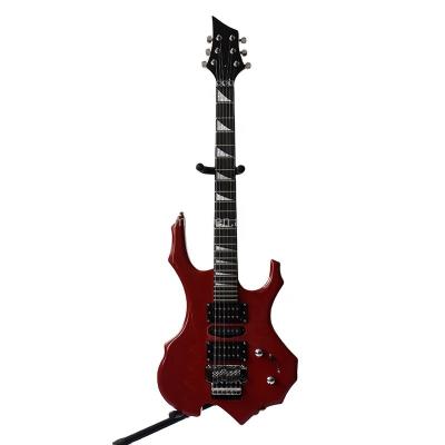 China Environmental Materials ZLG Electric Guitar 6tring Bottom Tremolo Bridge Manufacturer Supply Oem Cheap Red Color Electric Guitar For Beginner for sale