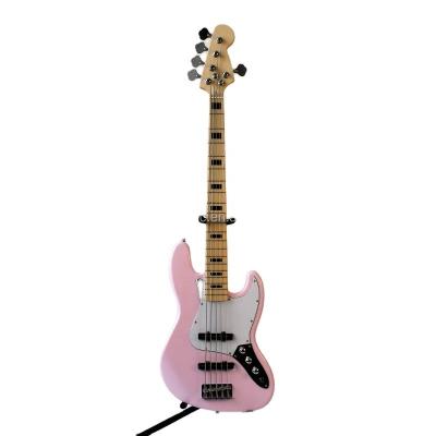 China Pink Color Environmental Materials ZLG Bass 5 Electric String JB With Bright Finish Fast Shipping For Beginner for sale