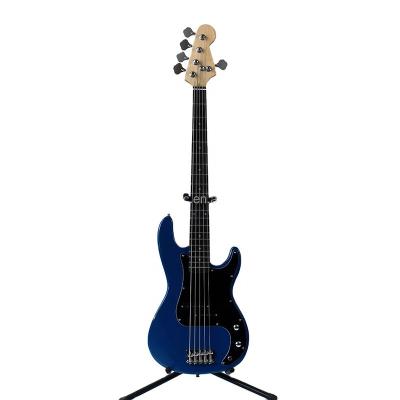 China Fast Shipping Bass For Sale Environmental Electric Blue Color String ZLG 5 Materials PB For Beginner for sale