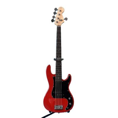 China Fast Shipping Materials ZLG Bass For Sale 5 String PB Pickguard Environmental High Quality Red Color Electric Black for sale