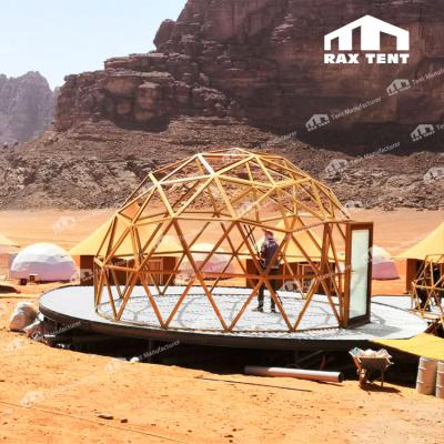 China Water proof geodesic dome tent glass dome house for camp with aluminum frame and tempered glass at factory price for sale