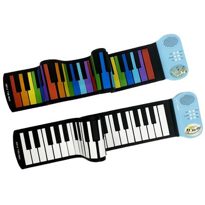 China Portable Rainbow 49 Music Roll Toy Grand Piano Preschool Learning Master Digital Piano for sale