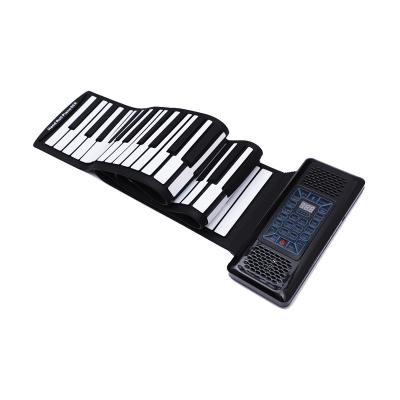 China Musical Folding Silicone Electronic Keyboard Roll Piano Highest Volume Keyboard Roll Toy Piano for sale