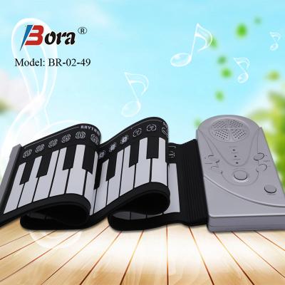 China Battery Operated Toy Bora Roll Up Piano Flexible Piano Kids Doll Piano for sale