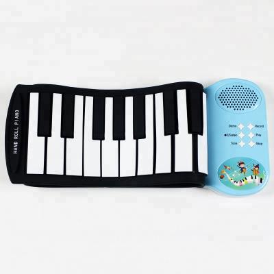 China Toy 49 Key Digital Battery Operated Roll Up Piano Hand Roll Flexible Piano Sheet Music Stand for sale