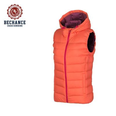 China Cheap Price Ladies Winter Clothing Waterproof Down Vest Hooded Women's Vest Vest for sale