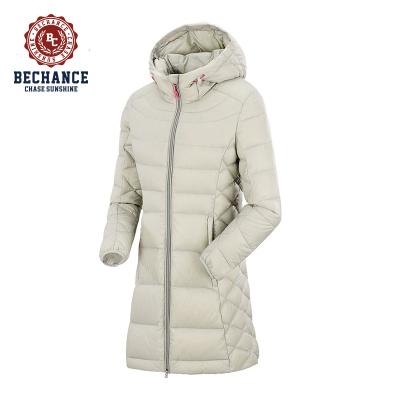 China Sustainable Women's Long Jacket Padding With Down Feather Or Polyester Padded Jacket for sale