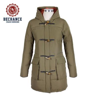 China New Design Ladies Outdoor Sustainable Apparel Winter Padded Jacket With Horn Button Women Coats for sale