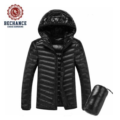 China Viable Hot Wholesale Bulk Hooded Jacket Men Down Jacket Vendor Packable Ultralight Jacket for sale