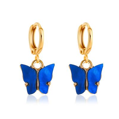 China BOHEMIA 2020 Bohemian Earrings Color Acrylic Stud Earrings Butterfly Stud Earrings Animal Sweet Colorful Girls Jewelry for sale