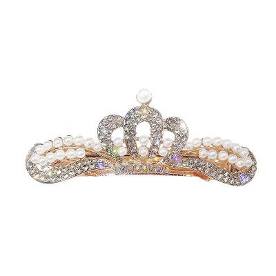 China Europe crown pearl Korea 2020 fashion hits clip bb clip headdress hair clip for sale