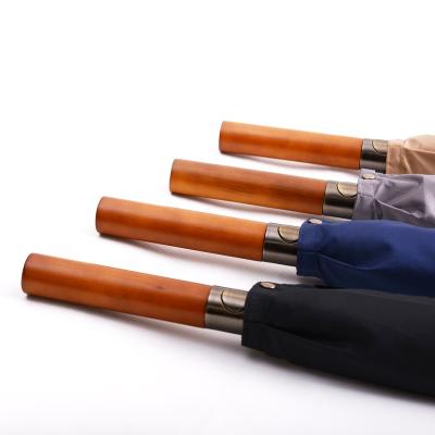 China CLASSIC new products high quality custom golf umbrella with wood handle windproof umbrella from Guangdong manufacturer for sale