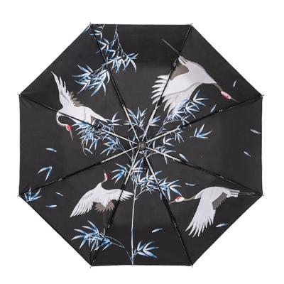 China Southwestern Animal Pattern 3 Times Sun UV Protection Umbrella Anti UV Umbrella With Silver Coating for sale