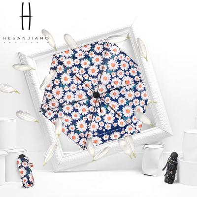 China High Quality Manual Folding Umbrella Manual 5 Fold Mini Pocket Umbrella Sun Protection Open Anti-UV Parasol for sale