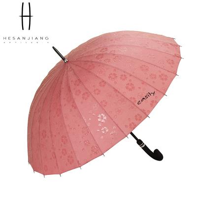 China All In 1 Good Quality Magic Hook Handle 24ribs EVA Color Changing Umbrella Straight Umbrella for sale