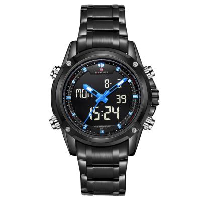 China Naviforce Chronograph 9050 Popular Analog Dual Time Sport Mens Luminous Watch Naviforce Men NF9050 Digital Dual Time for sale