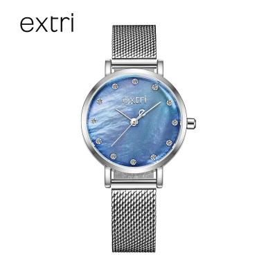 China Feminine Mesh Strap Minimalist Watch Vogue Extri Watch Seashell Dial Women Women Style Watch High Quality Dropship for sale