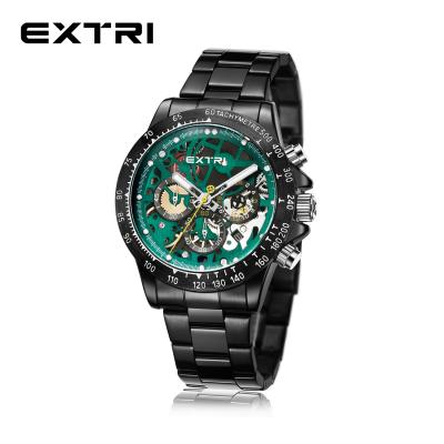 China Extri Chronograph Watches Japan Hollow Movement Real Chrono Wrist Watch Fashion Design Waterproof Face Watch For Men for sale