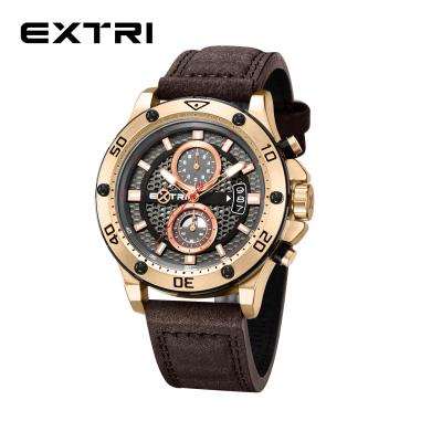 China Official Extri Factory Sale Men's Wristwatch 3ATM Japan Chronograph Waterproof Movement Extri Watches Dropshiping for sale