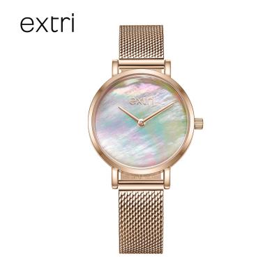 China Hot Selling DW Extri Design Minimalist European Style Watch Slim Mother Pear Dial Watch Women Wholesale Fast Shipping for sale