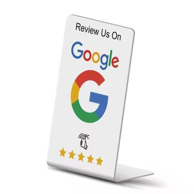 China Aanpasbaar Google Review Stand NFC Table Stand Display 13,56MHz Te koop