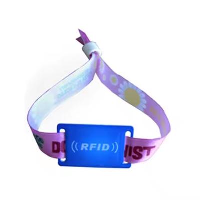 China Gepersonaliseerde NFC Festival Armband Stof 13.56MHz RFID Toegangscontrole Armbanden Te koop