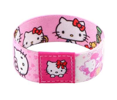 China Personalized RFID Elastic Wristband Custom RFID Fabric Wristband For Amusement Park for sale