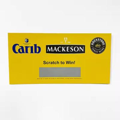 China Printable Custom Scratch Off Cards Personalised Lottery Scratch Cards Glossy Varnish for sale