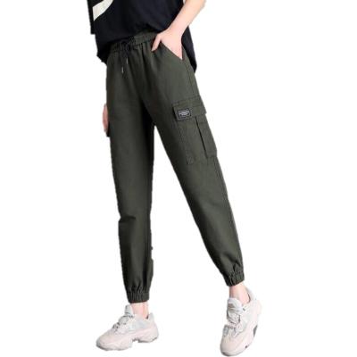 China Wholesale Fashion Women's Breathable Cargo Pants High Waist Pants Cotton For Women 2021 Pants And Trousers for sale