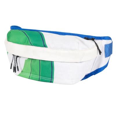 China Blue Logo Eco-Friendly Hip Sports Waist Pack Portable Custom Waist Bag Outdoor Portable Travel Waist Bag for sale