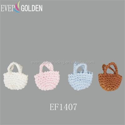 China Stylish Mini Crochet Knitting Baby Bag Products for Baby Shower Favor Gift for Baby Crochet Decoration for sale